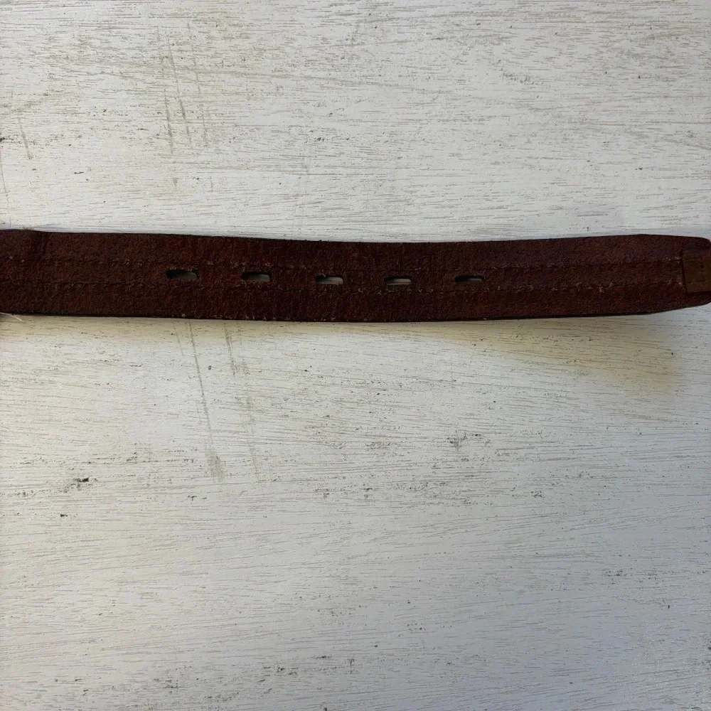 Fossil Belt Woven Cream & Brown Leather‎ 36